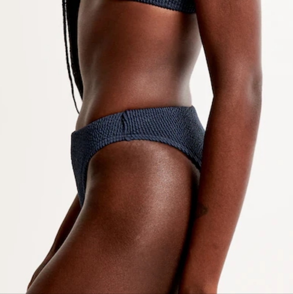 ABERCROMBIE & FITCH: Mid-Rise High-Leg Moderate Swim Bikini Bottoms - Picture 4 of 6